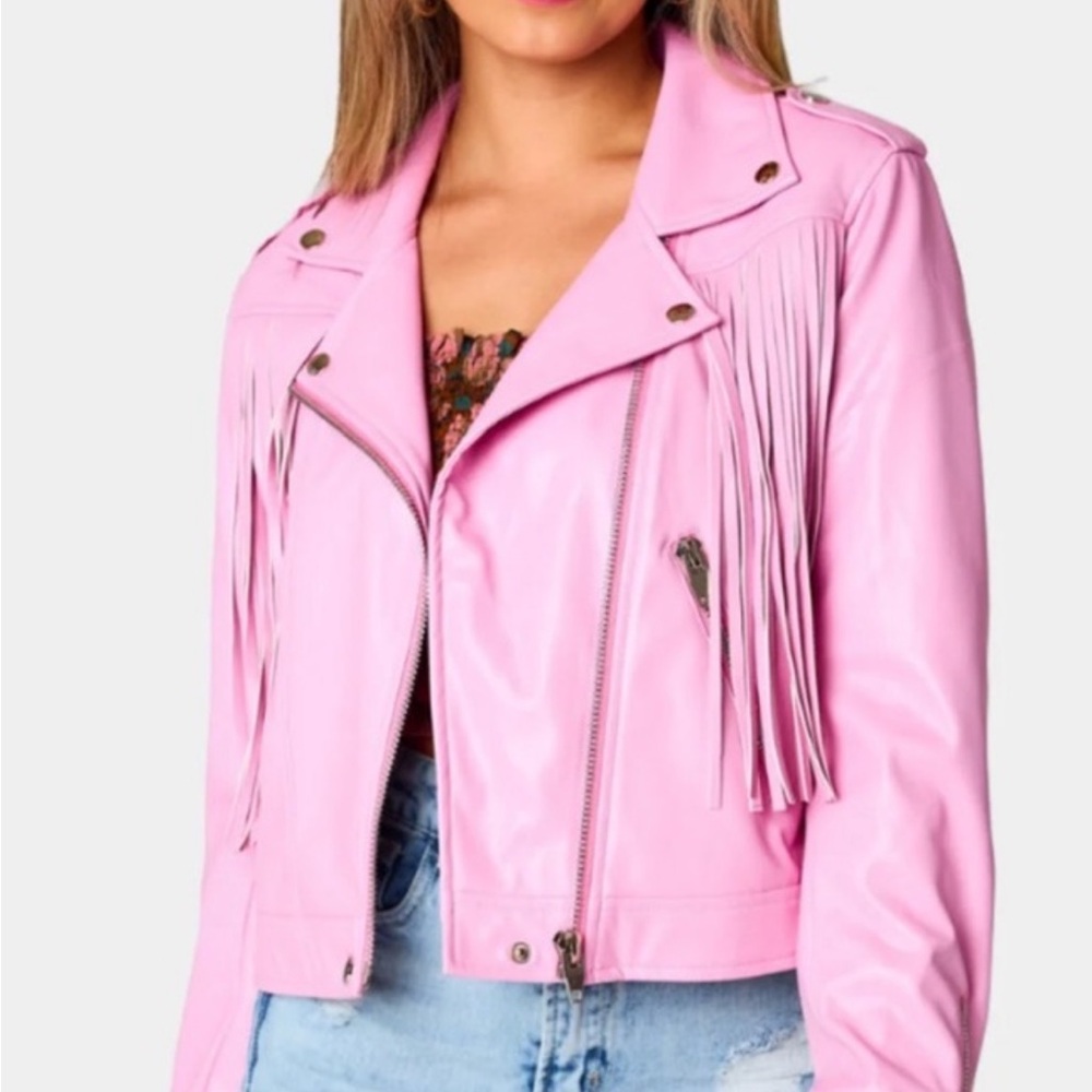Buddy Love Pink Fringe Women's Jacket